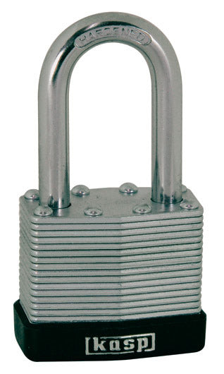 Kasp Laminated Steel Padlock 40mm x 40mm Long Shackle